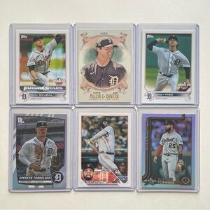 Lot of 6 Detroit Tigers Topps MLB Baseball Cards